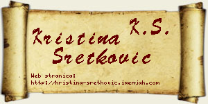 Kristina Sretković vizit kartica